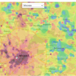 Тепловая карта цен на недвижимость Москвы